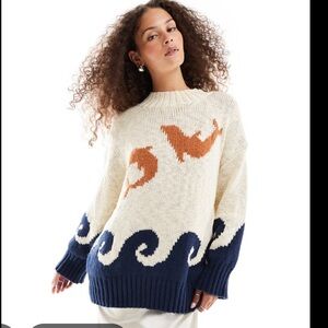 VRG ace of something dolphin sweater, XS